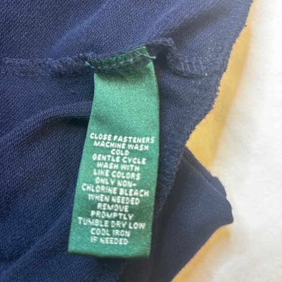 Lauren Ralph Lauren Full Zip Navy Nautical Womens M Boating Sweater Jacket - Picture 7 of 13